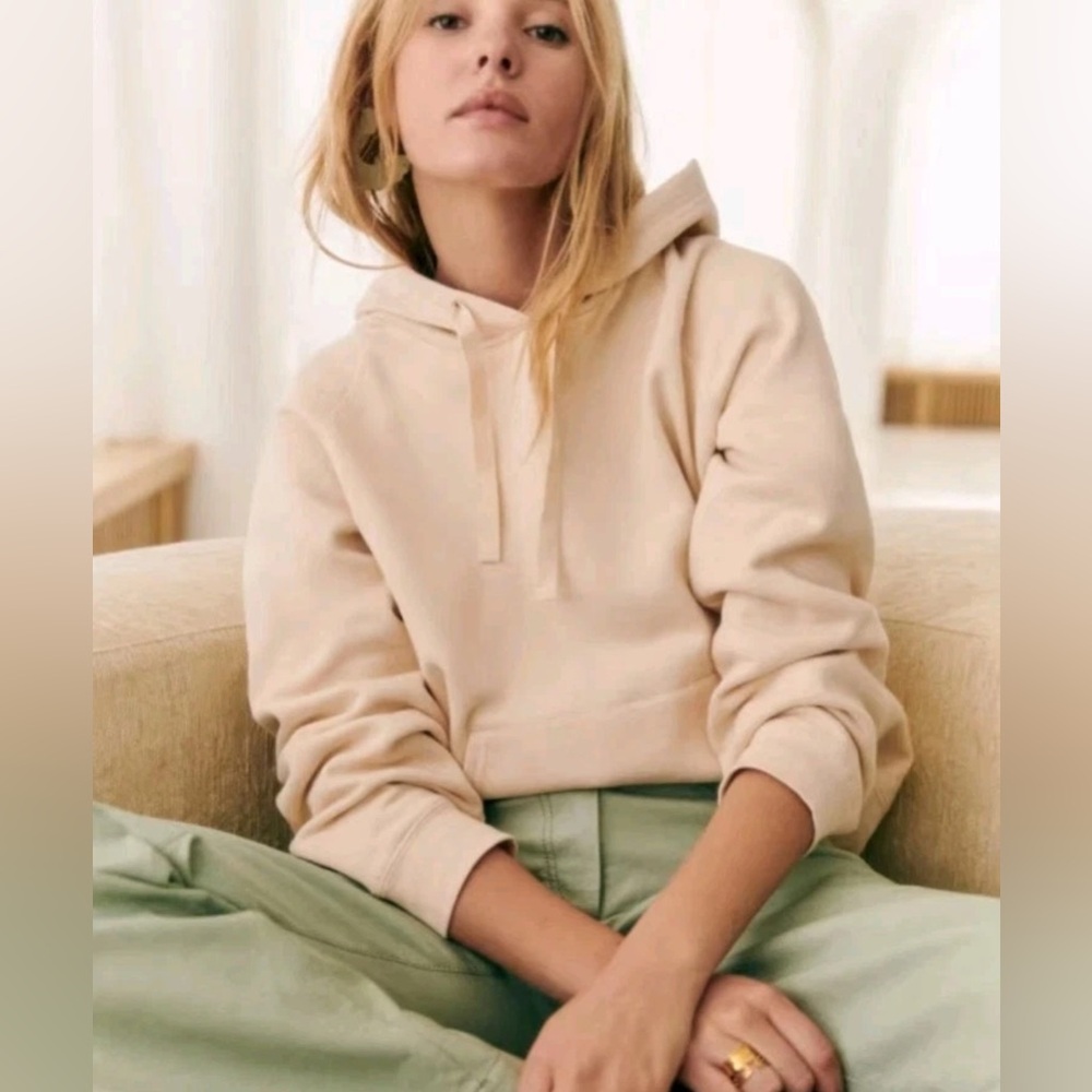 Sezane Lexi 100% organic cotton hoodie sweatshirt loungewear